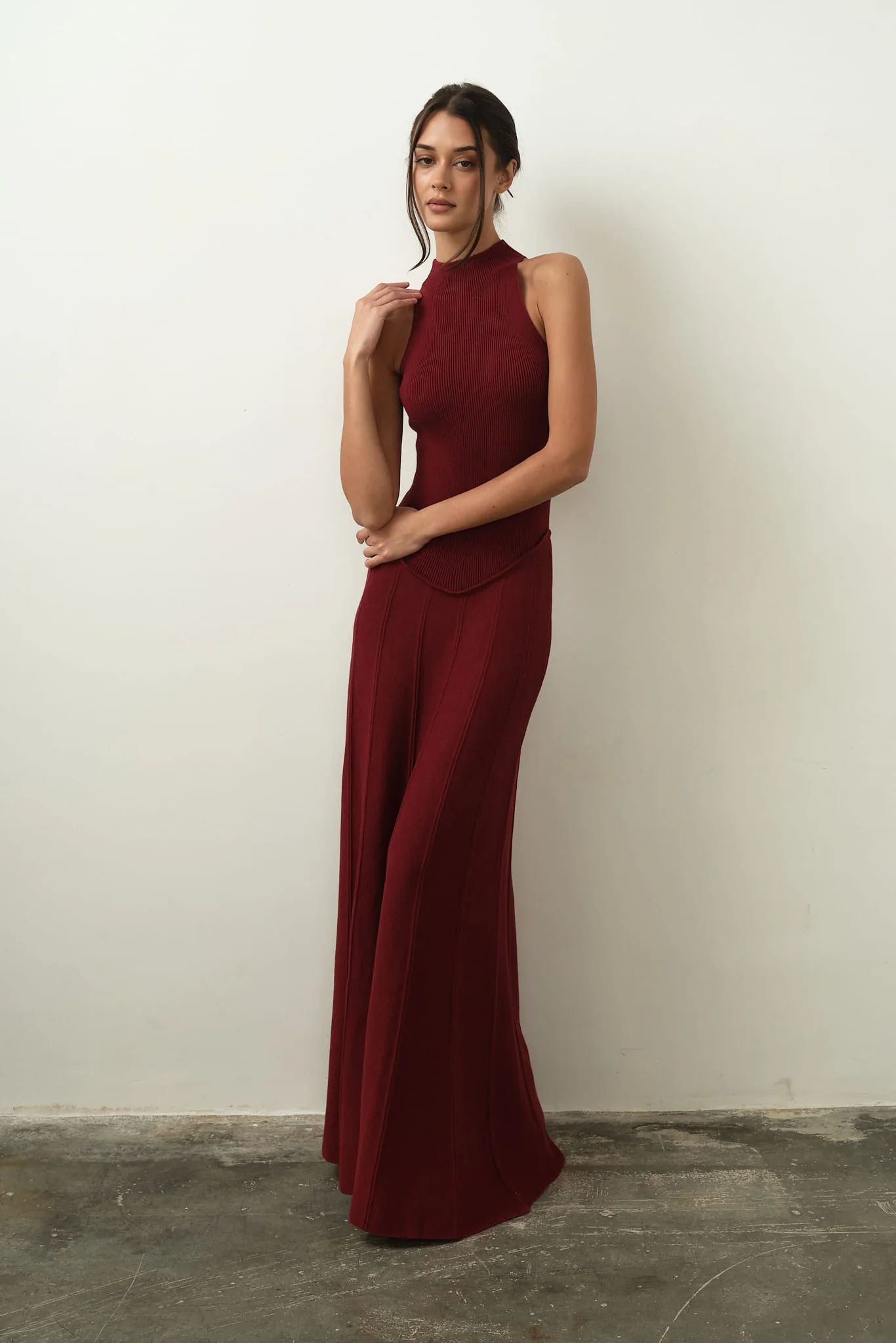 Asteri Maxi Dress in Cotton Knit - Image 11
