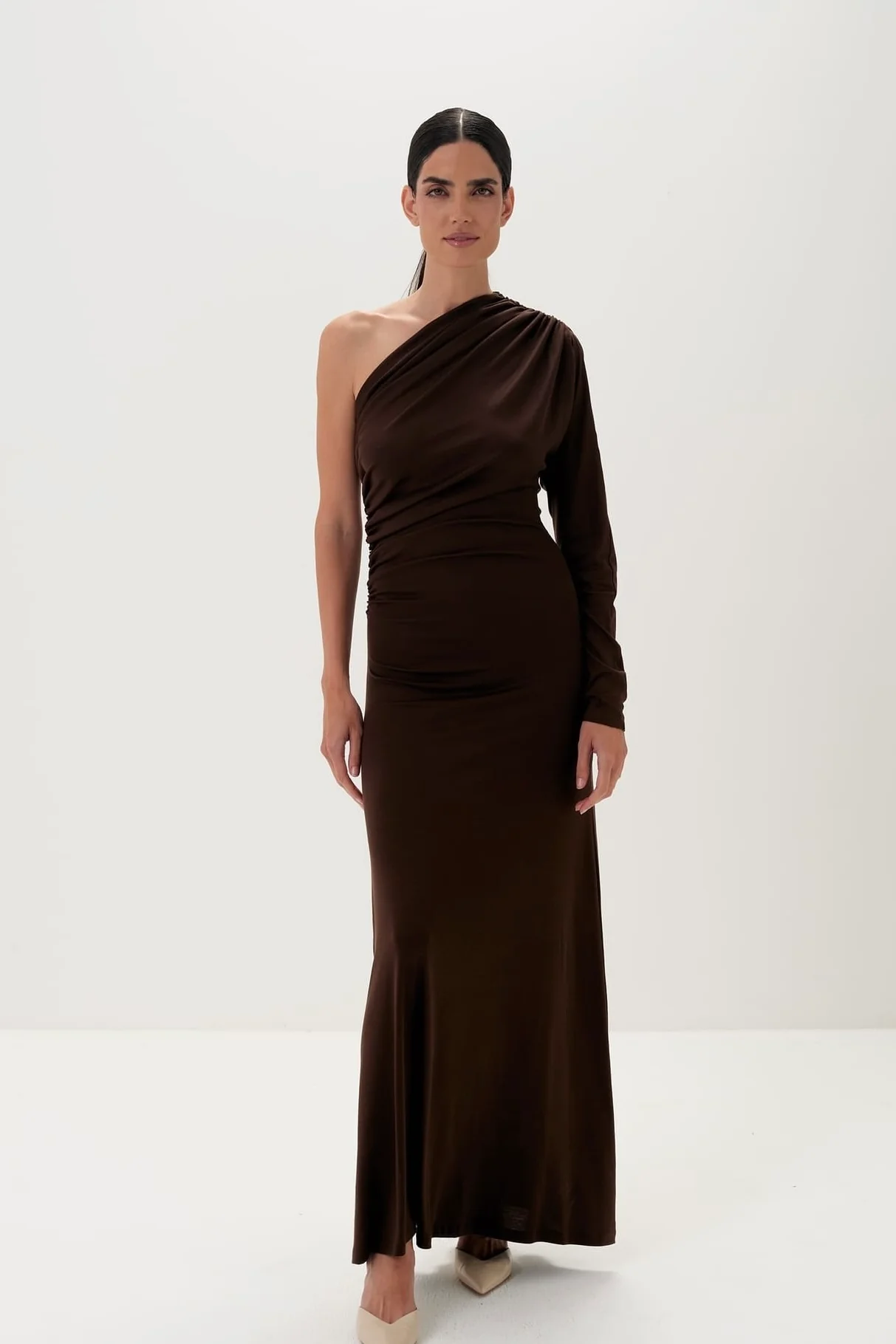 Calista One-Shoulder Dress in TENCEL™ Lyocell
