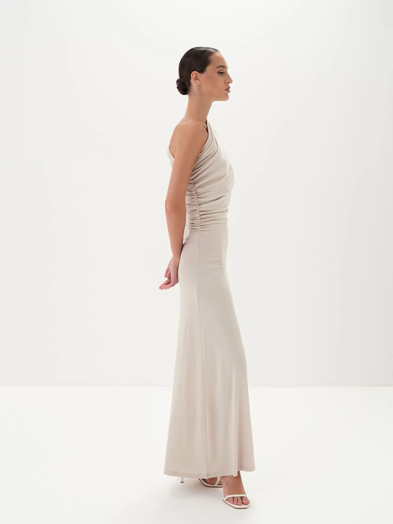 Calista One-Shoulder Dress in TENCEL™ Lyocell - Image 10