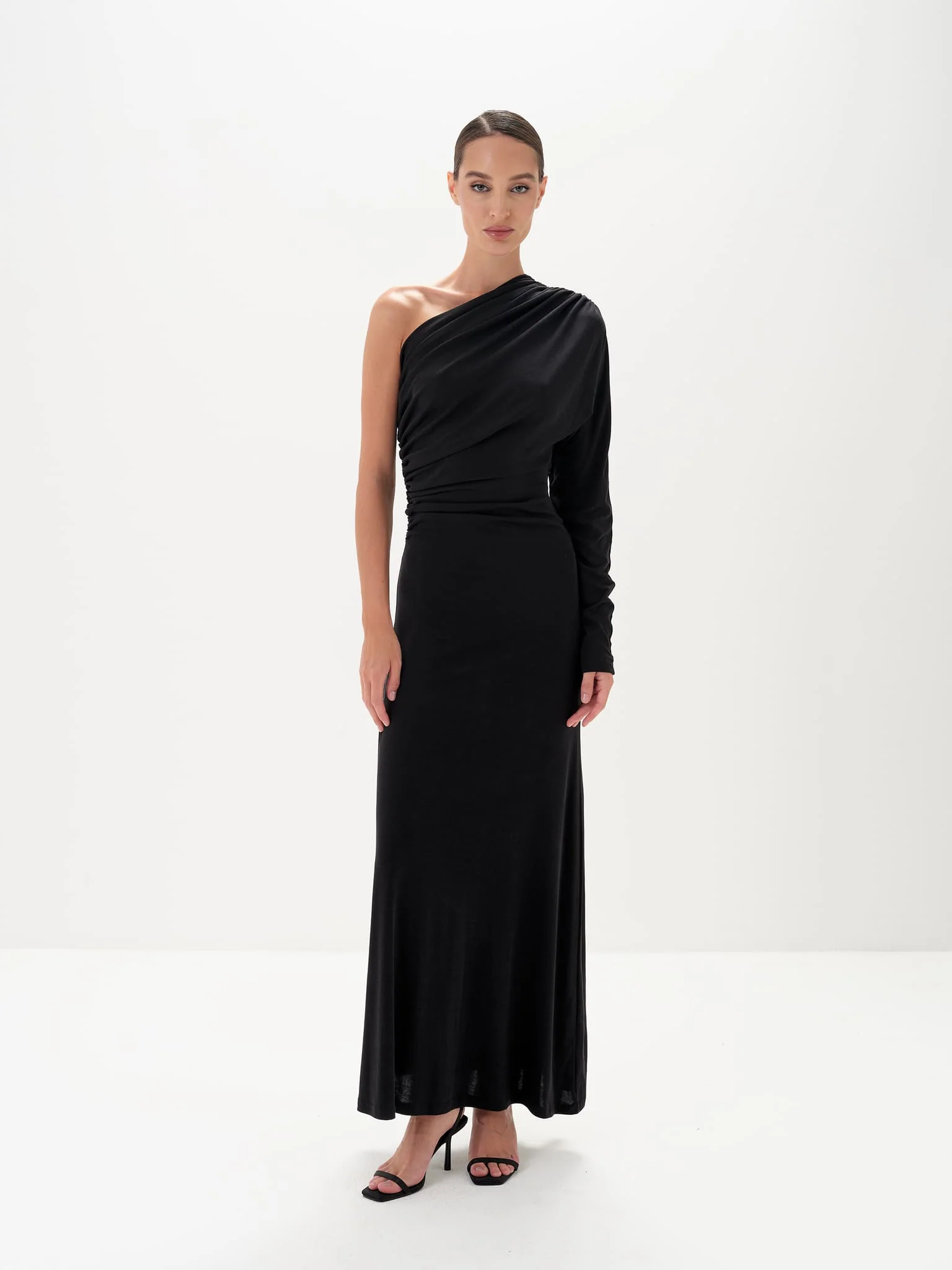 Calista One-Shoulder Dress in TENCEL™ Lyocell - Image 11