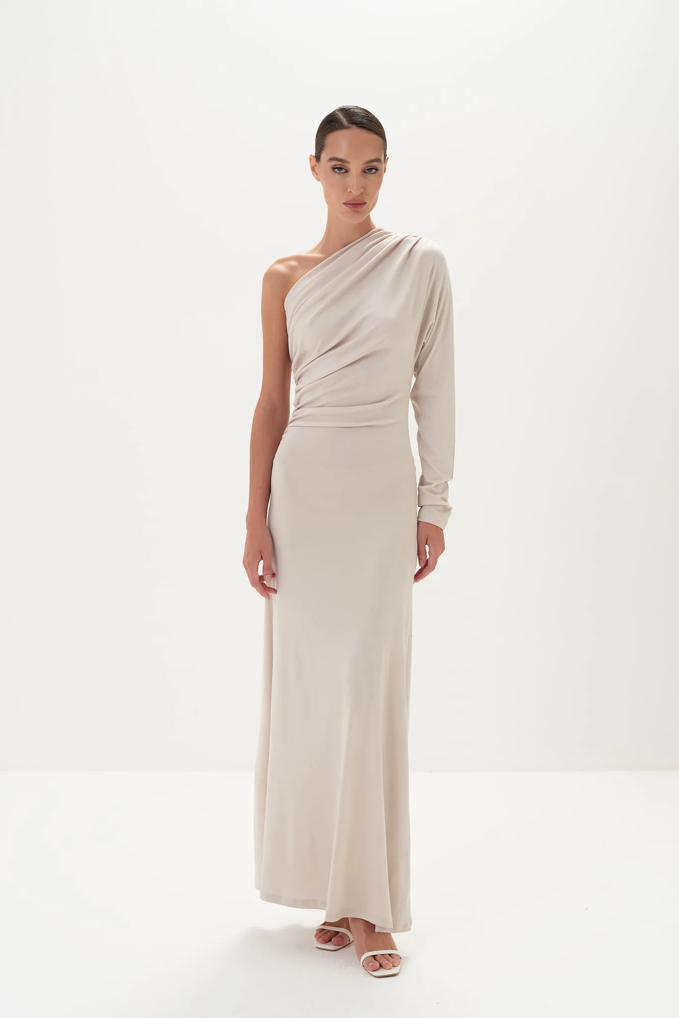 Calista One-Shoulder Dress in TENCEL™ Lyocell - Image 8