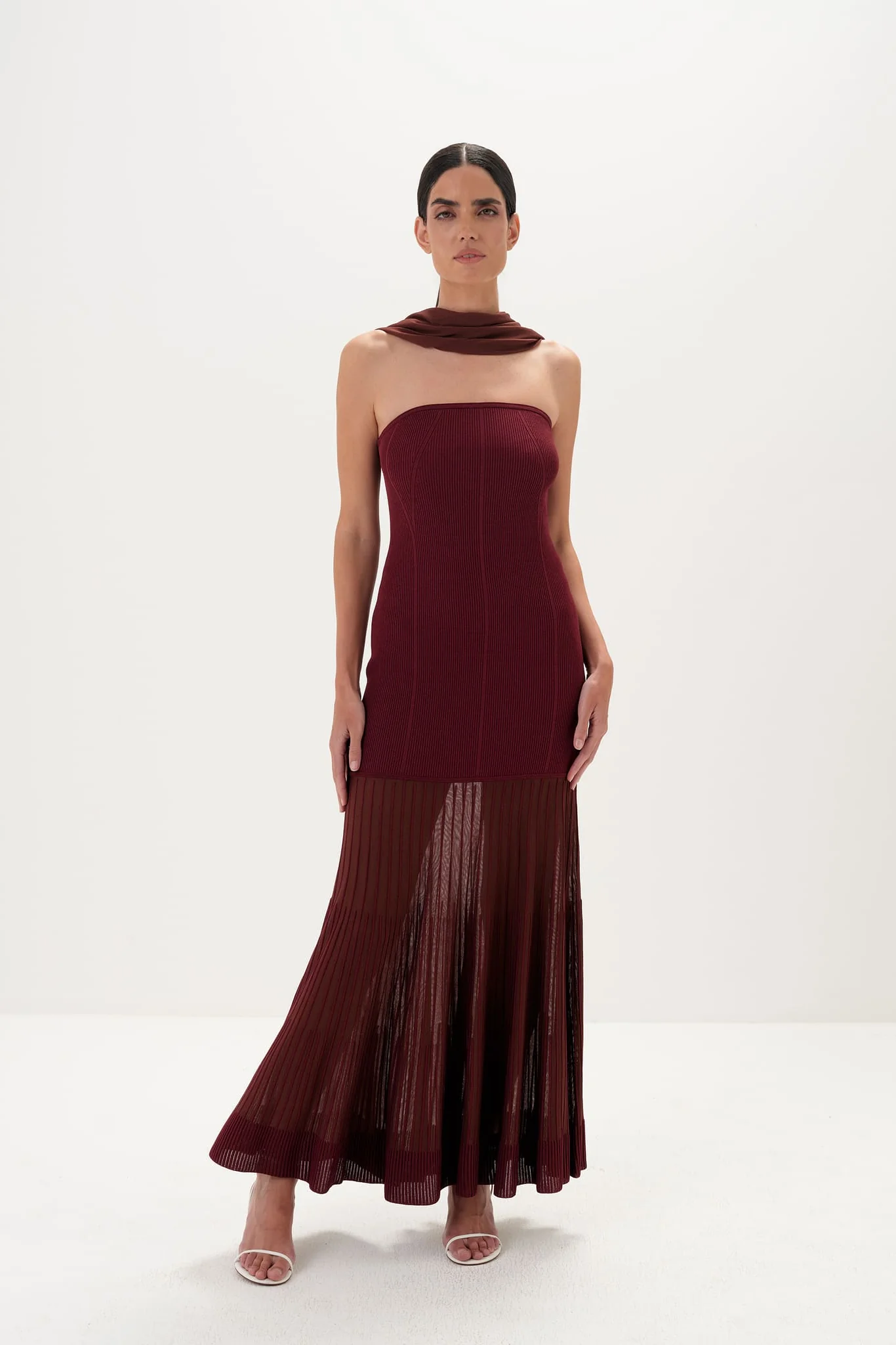Celeste Scarf Gown in Viscose Knit - Image 11