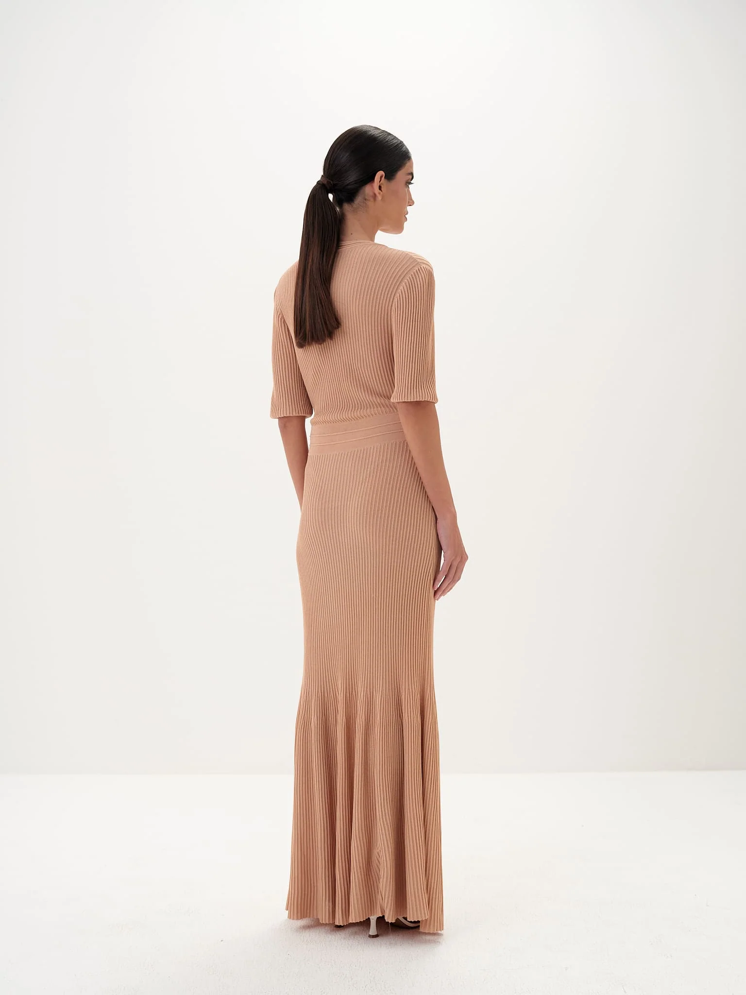 Celina Maxi Dress in Viscose Knit With Lurex - Image 2