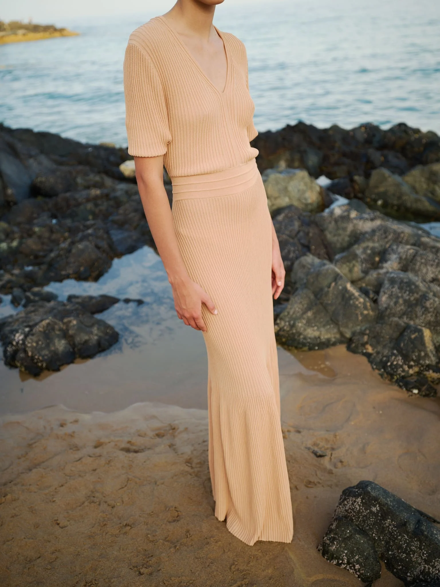 Celina Maxi Dress in Viscose Knit With Lurex - Image 6