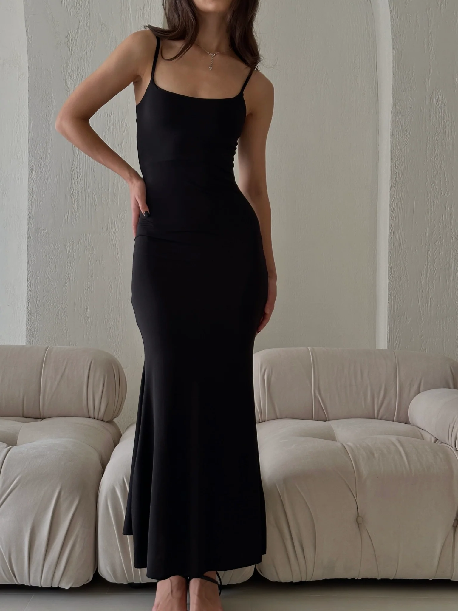 Etta Fitted Slip Maxi Dress - Image 11