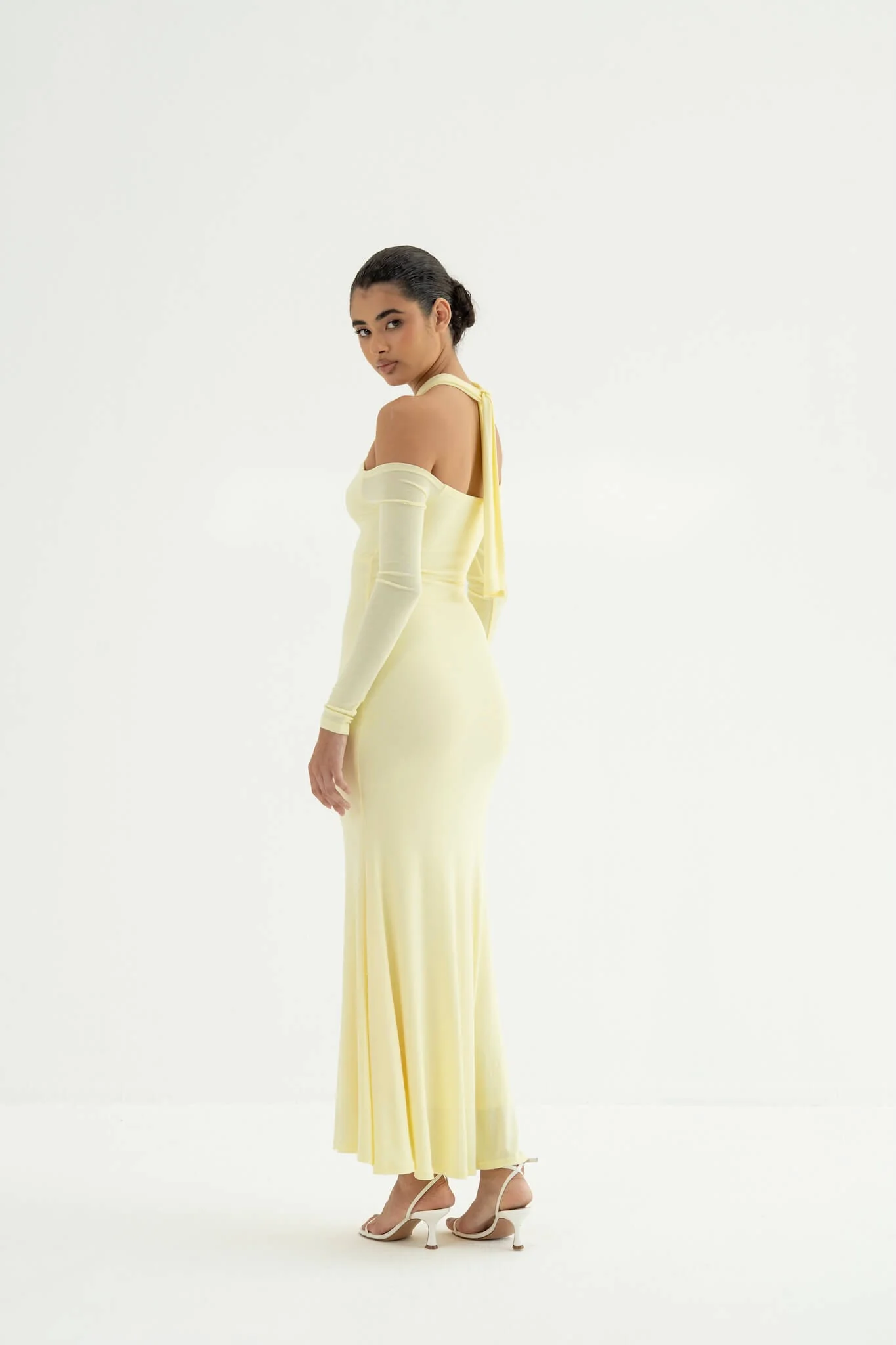 Laurie Cut-Out Halter Dress in Jersey Knit - Image 4