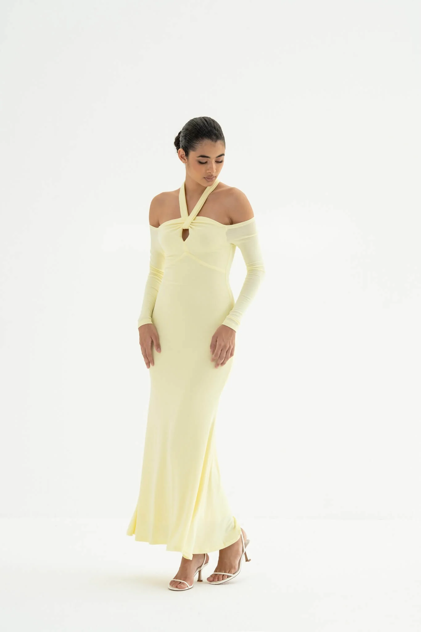 Laurie Cut-Out Halter Dress in Jersey Knit - Image 5