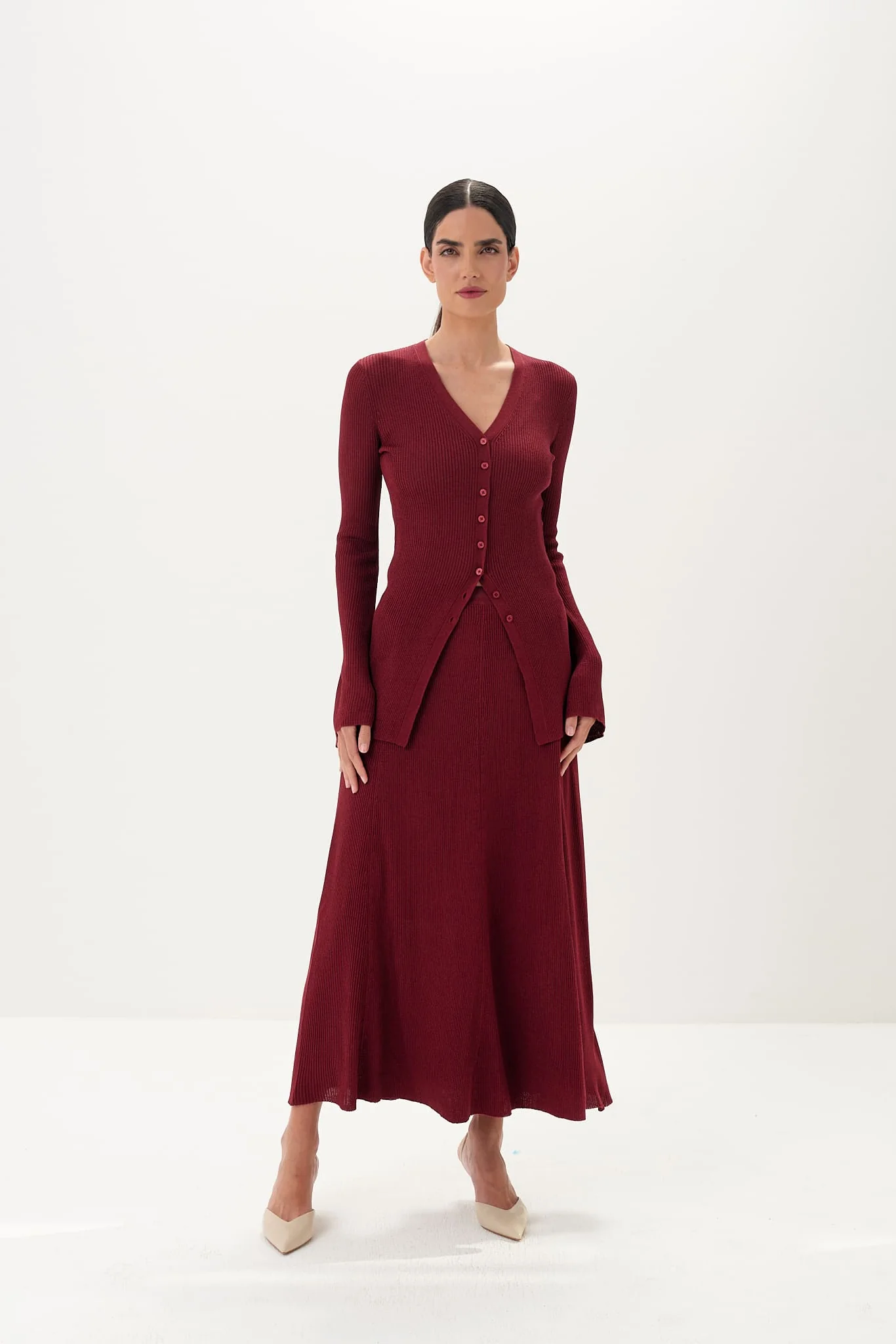 Luna Top & Skirt Set in Viscose-Cotton Knit - Image 6