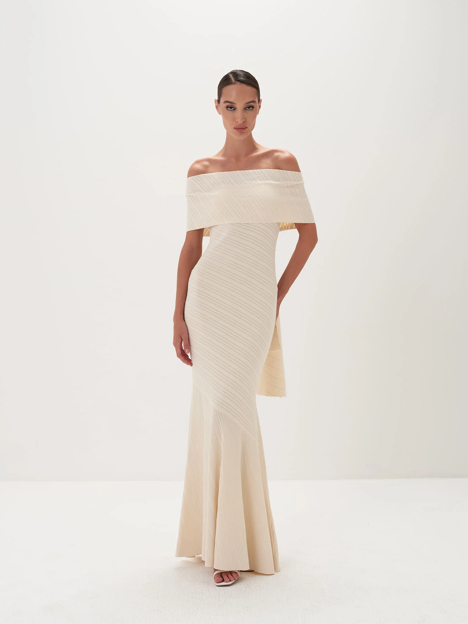 Noa Scarf Gown in Viscose Knit - Image 3