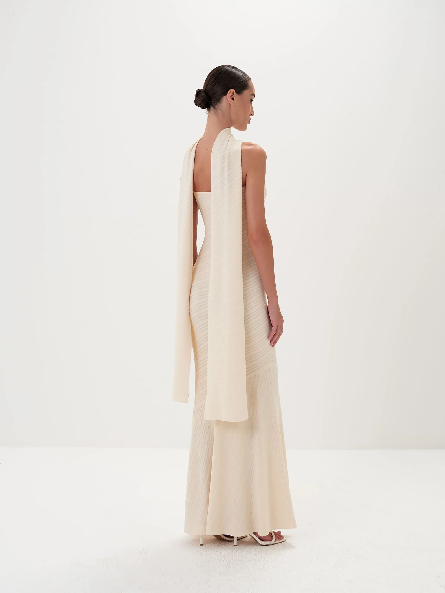 Noa Scarf Gown in Viscose Knit - Image 5
