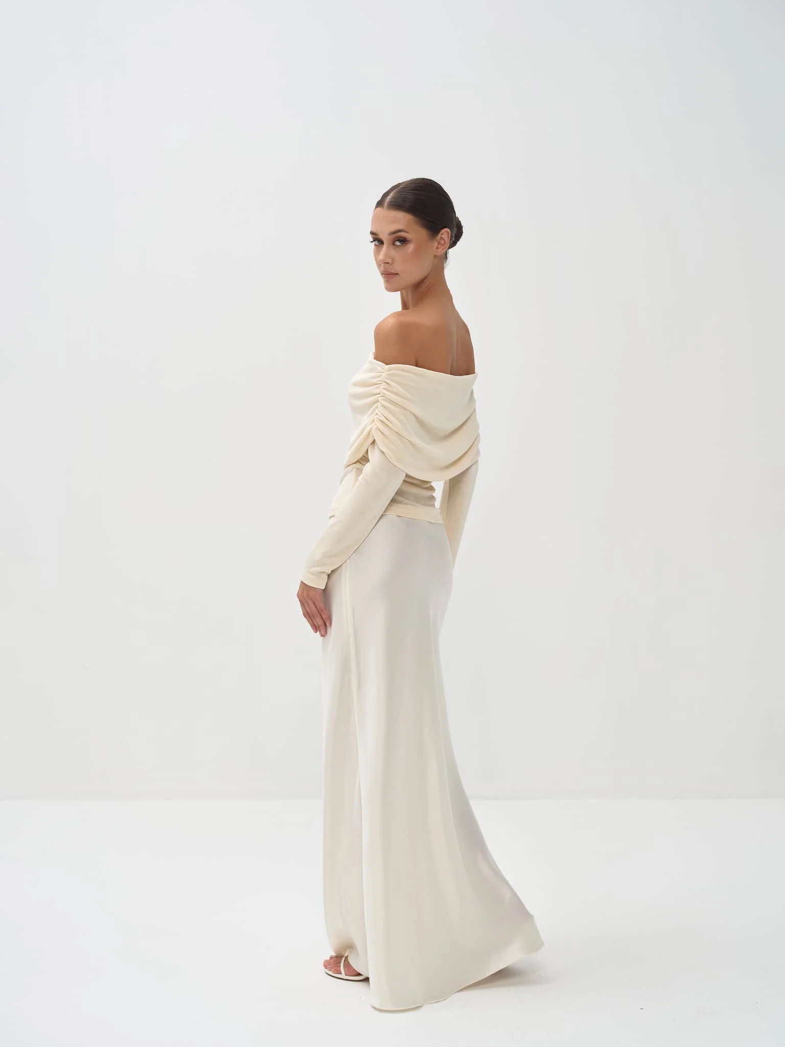 Rhea Maxi Skirt in Naia™ Satin - Image 7