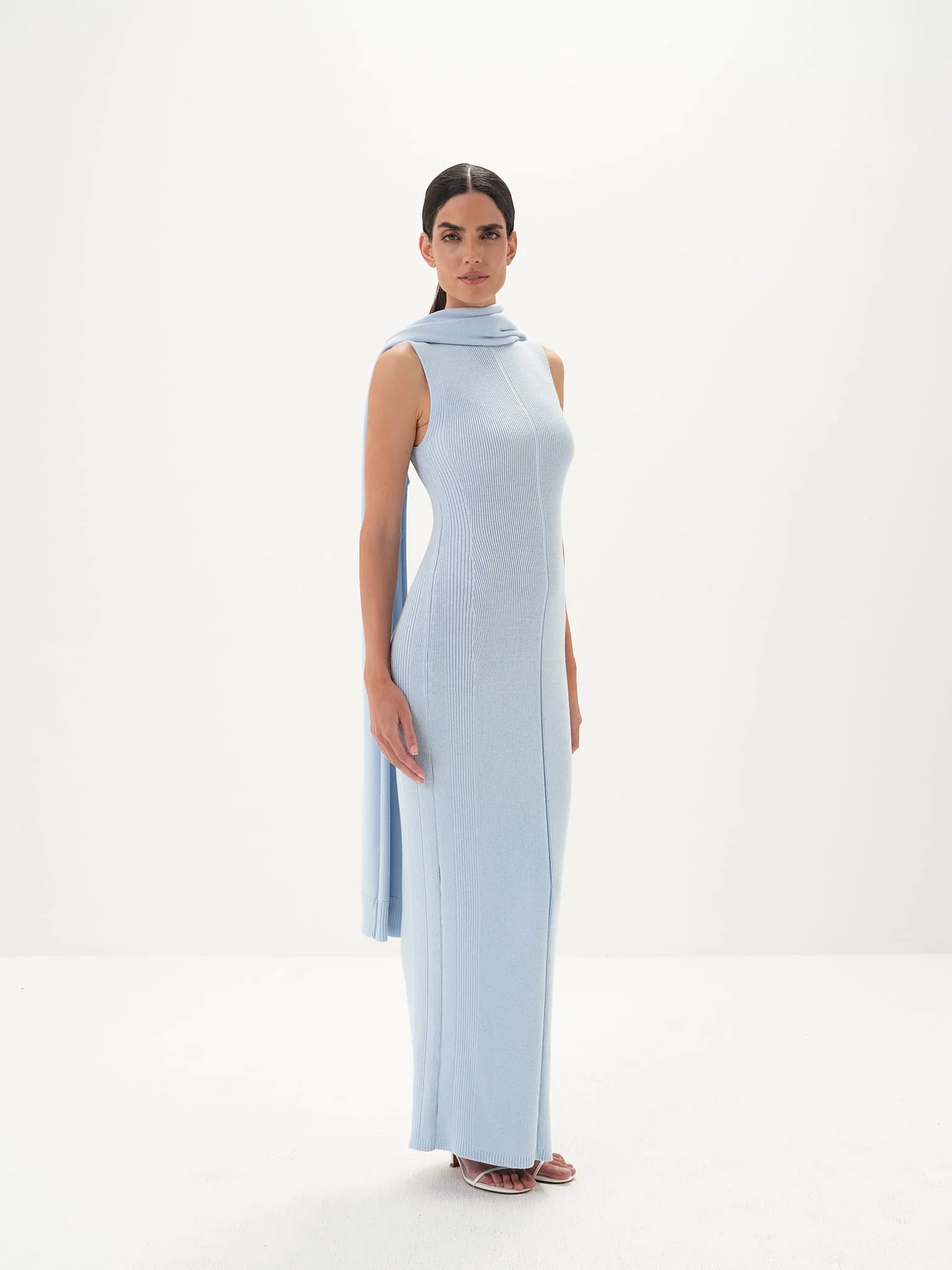 Seraphina Maxi Dress in Cotton Knit - Image 2