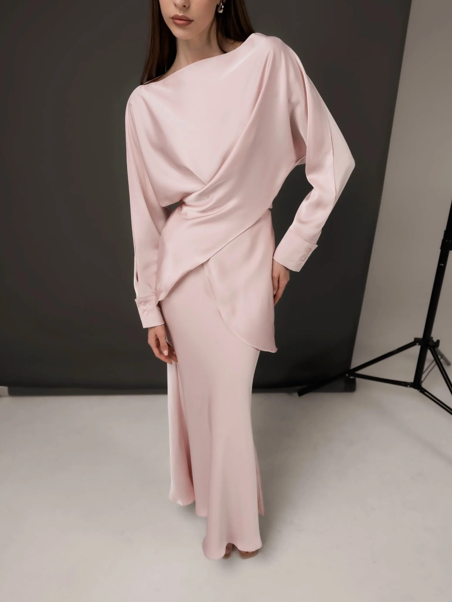 Tessa Top & Skirt Set in Satin - Image 21